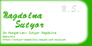 magdolna sutyor business card